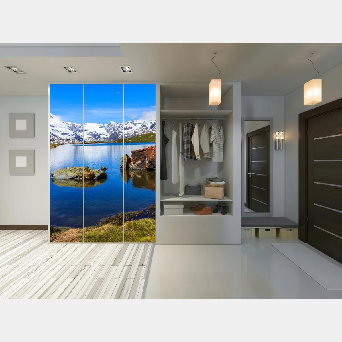 Naklejka na szafę spokojne odbicie Matterhornu nad jeziorem Stellisee, Zermatt – Wallissimo® Naklejka na szafę spokojne odbicie Matterhornu nad jeziorem Stellisee, Zermatt – Wallissimo®