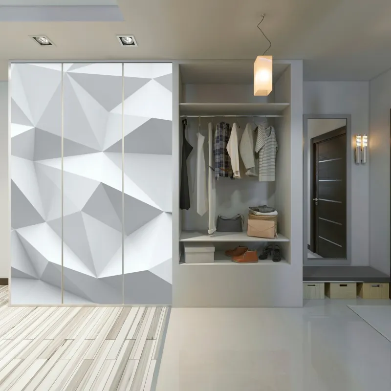 Naklejka na szafę mglisty most wiszący prowadzący w mgłę – Wallissimo®