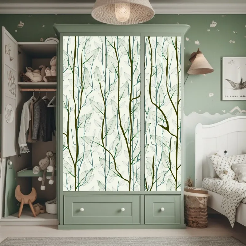 Naklejka na szafę luksusowa abstrakcja alkoholowa ze złotymi żyłkami – Wallissimo®