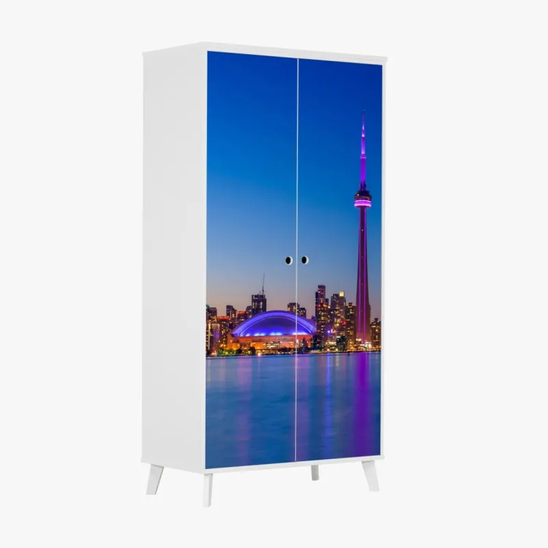 Naklejka na szafę delikatny wzór z magnoliami – Wallissimo®