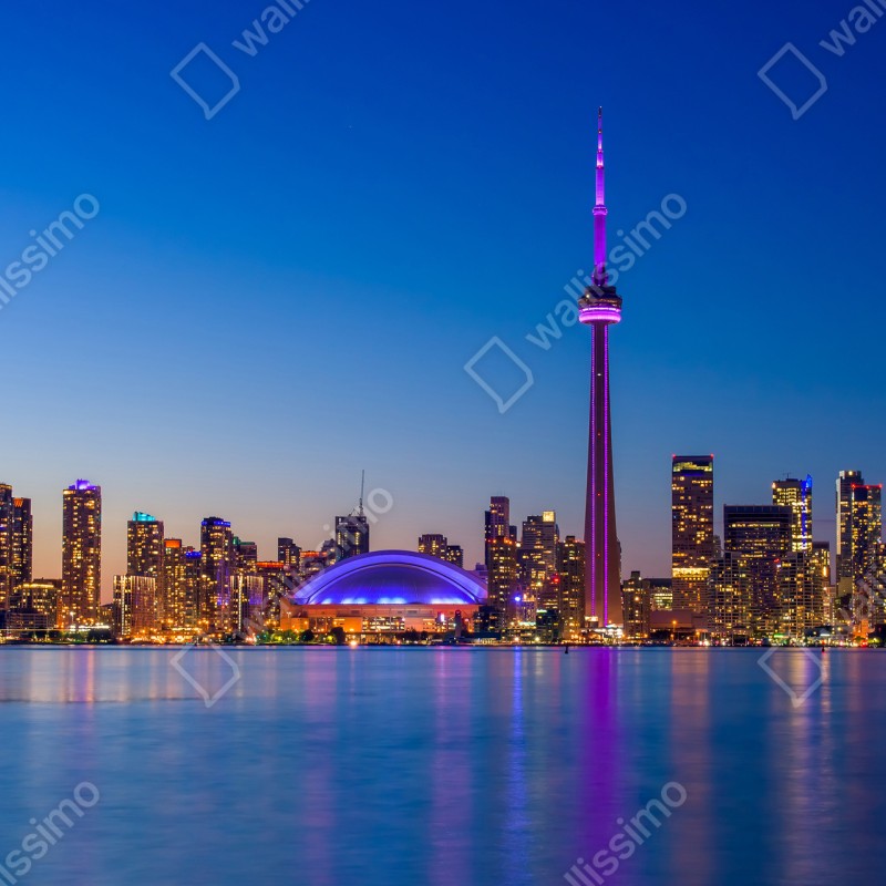 Naklejka na szafę Toronto panorama o zmierzchu – Wallissimo® Naklejka na szafę Toronto panorama o zmierzchu – Wallissimo®