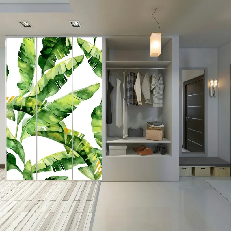 Naklejka na szafę intensywny różowy kwiat na czarnym tle – Wallissimo®