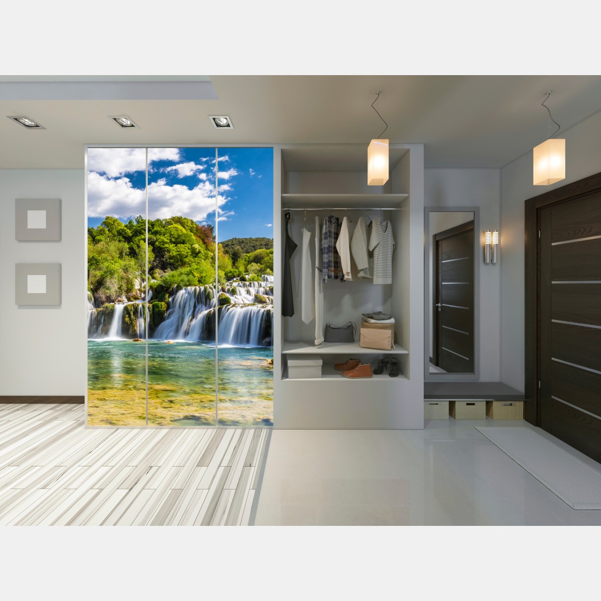 Naklejka na szafę spokojny wodospad Skradinski Buk w Parku Narodowym Krka – Wallissimo® Naklejka na szafę spokojny wodospad Skradinski Buk w Parku Narodowym Krka – Wallissimo®