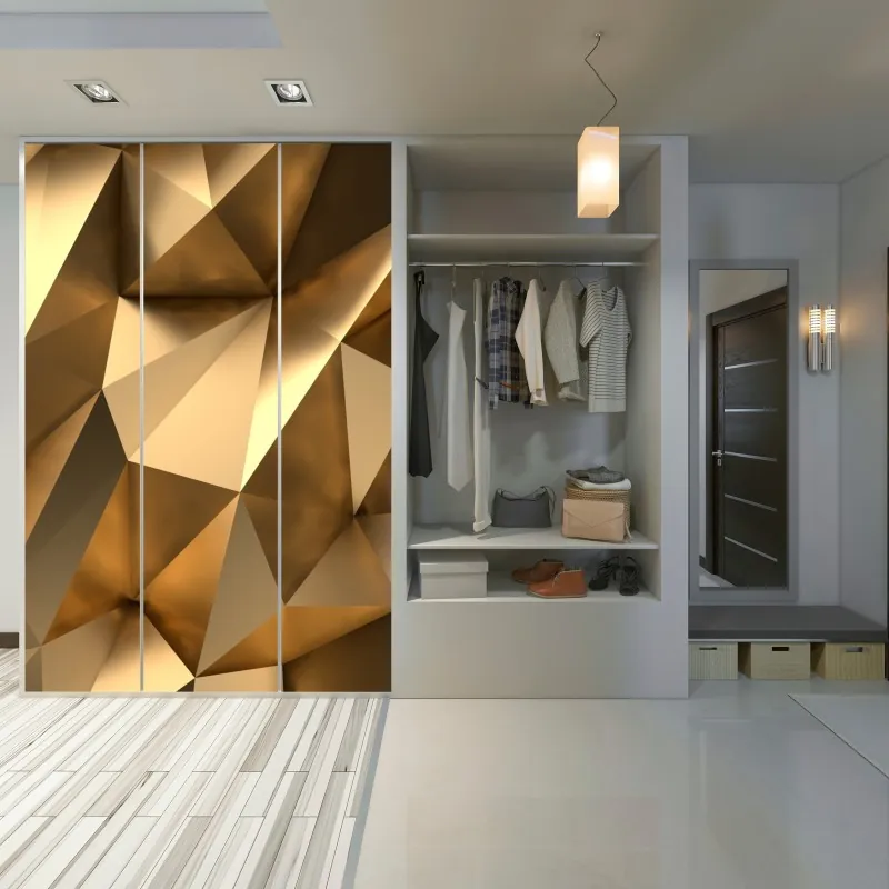 Naklejka na szafę zabawne abstrakcyjne kształty w żywych kolorach – Wallissimo®