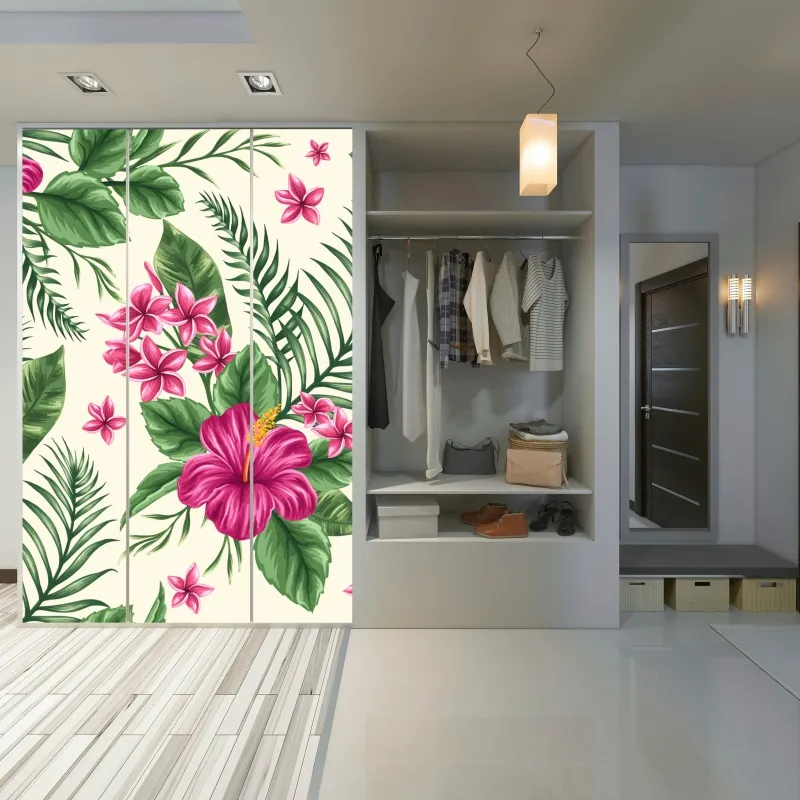 Naklejka na szafę delikatny dmuchawiec na ciemnym tle – Wallissimo®