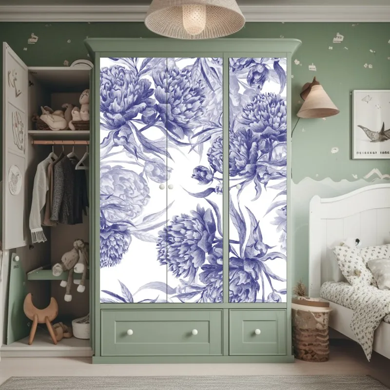 Naklejka na szafę abstrakcyjna stalowa konstrukcja mostu w perspektywie – Wallissimo®