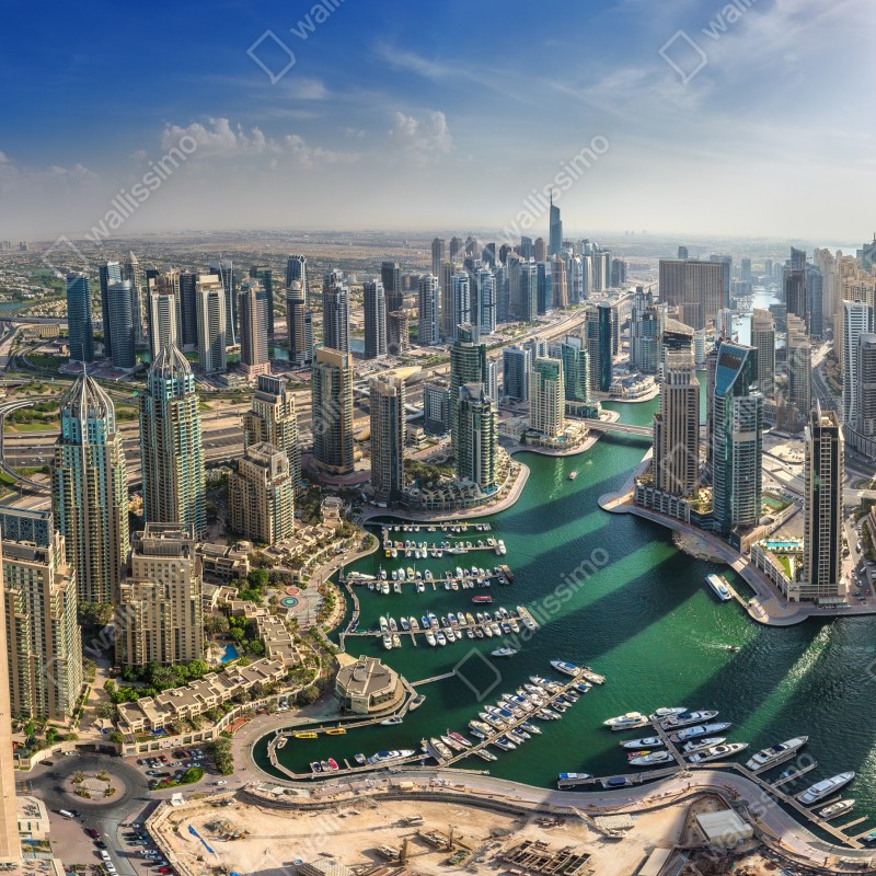 Naklejka na szafę Dubaj Marina panorama miasta – Wallissimo® Naklejka na szafę Dubaj Marina panorama miasta – Wallissimo®