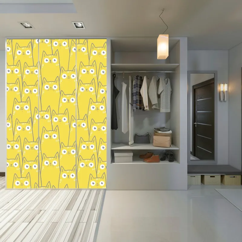 Naklejka na szafę mglista górska panorama – Wallissimo®