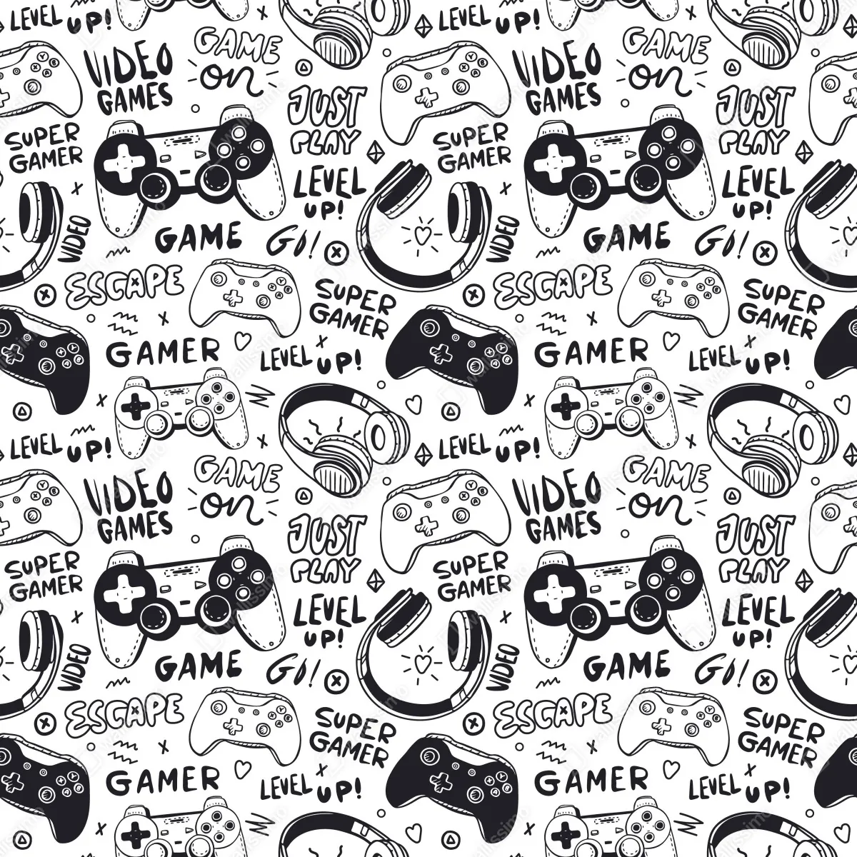 Naklejka na szafę wzór gier wideo z kontrolerami – Wallissimo® Naklejka na szafę wzór gier wideo z kontrolerami – Wallissimo®