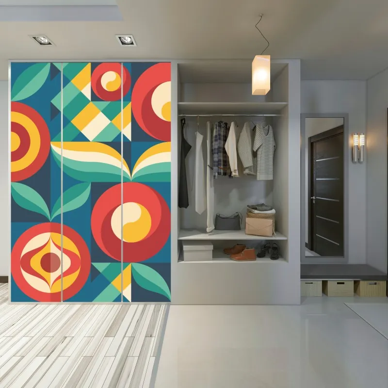 Naklejka na szafę tropikalne palmy kokosowe nad turkusowym morzem – Wallissimo®