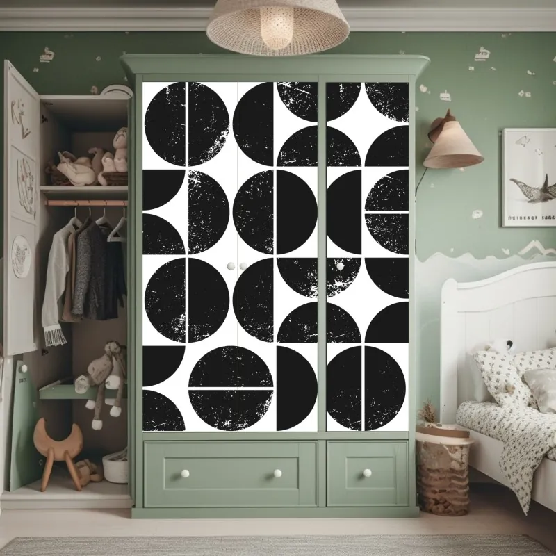 Naklejka na szafę delikatne białe storczyki na stonowanym tle – Wallissimo®