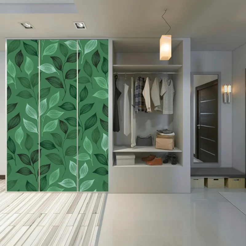 Naklejka na szafę abstrakcyjna stalowa konstrukcja mostu w perspektywie – Wallissimo®