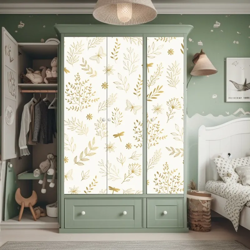 Naklejka na szafę delikatny dmuchawiec na ciemnym tle – Wallissimo®