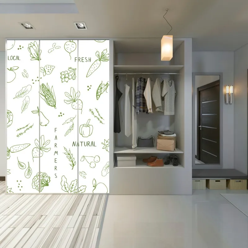 Naklejka na szafę złoty zachód słońca nad mostem wiszącym – Wallissimo®