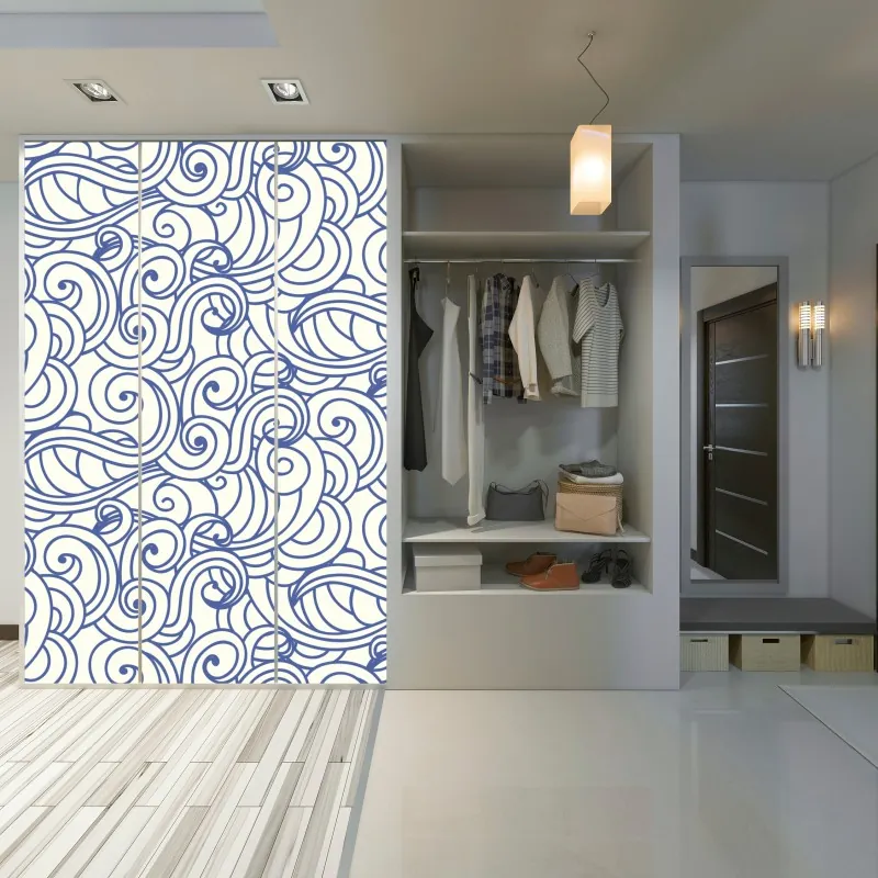 Naklejka na szafę mgła nad alpejskim jeziorem – Wallissimo®