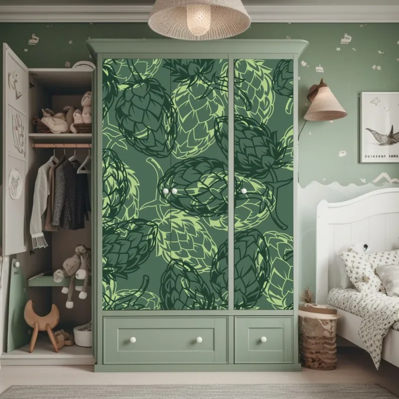 Naklejka na szafę spokojne drewniane molo o zachodzie słońca – Wallissimo®