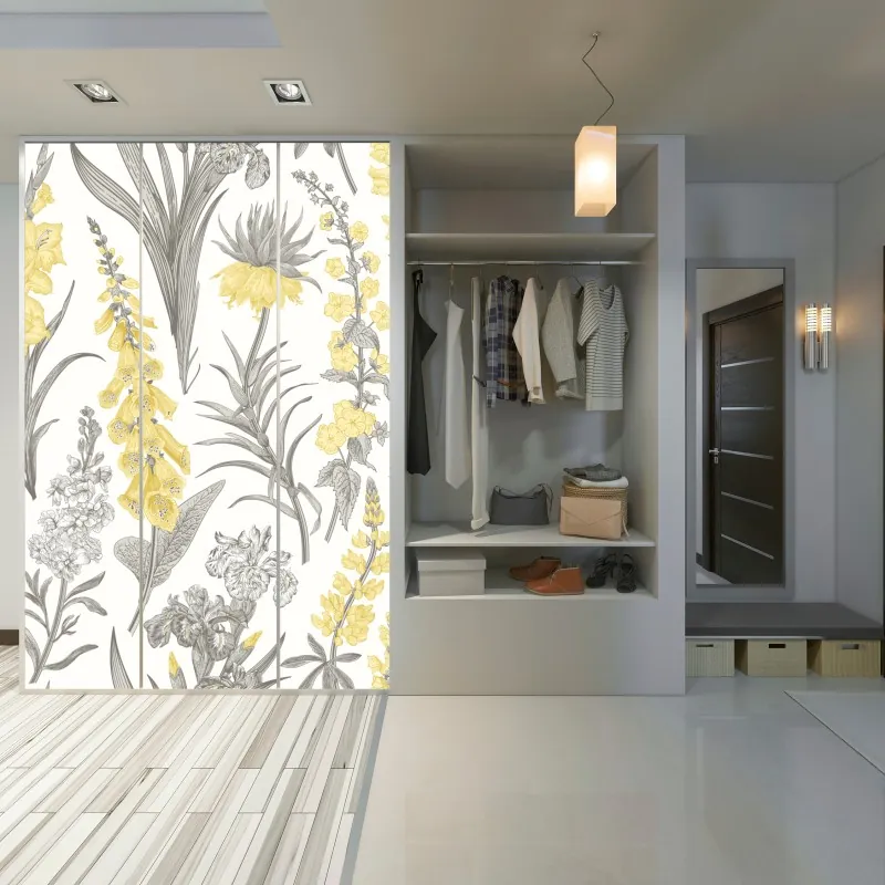 Naklejka na szafę delikatny dmuchawiec na ciemnym tle – Wallissimo®