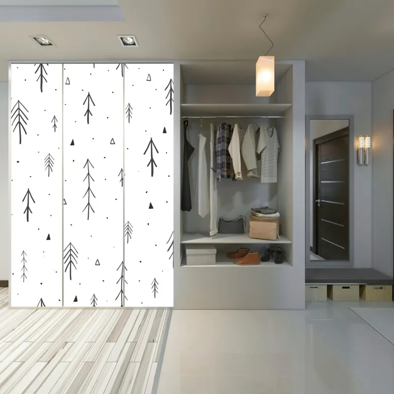 Naklejka na szafę czarny marmur marquina do nowoczesnych wnętrz – Wallissimo®