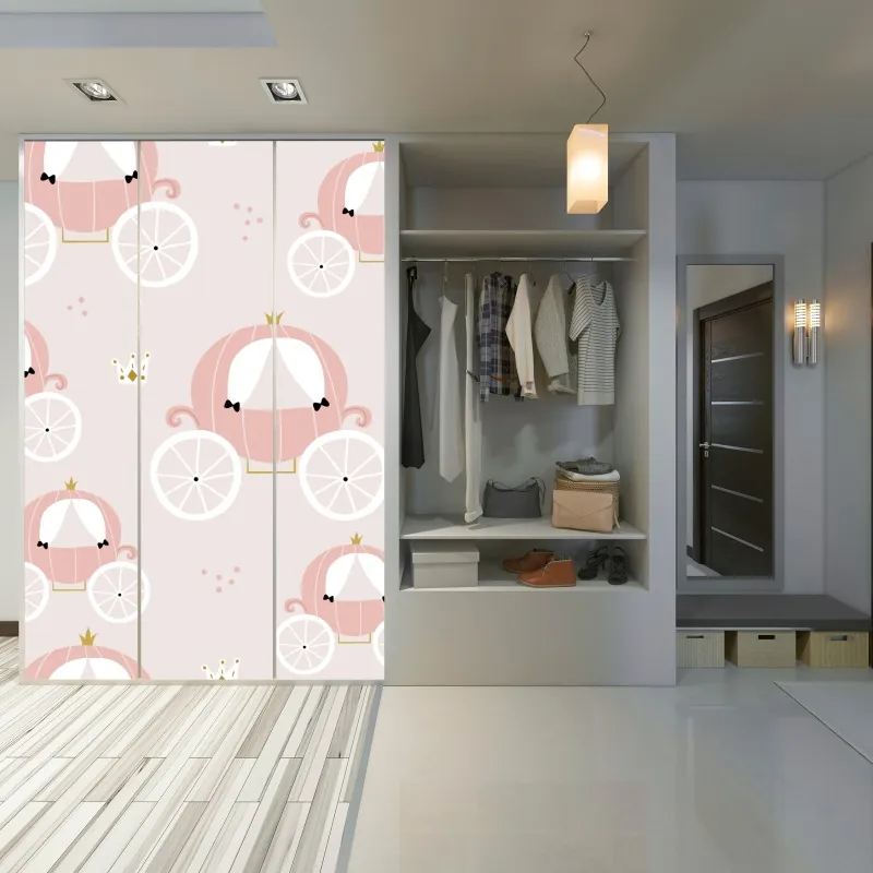 Naklejka na szafę beżowa tekstura marmuru – Wallissimo®