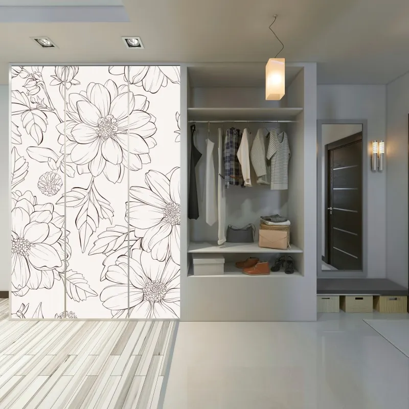 Naklejka na szafę tropikalna dżungla bujnych liści – Wallissimo®