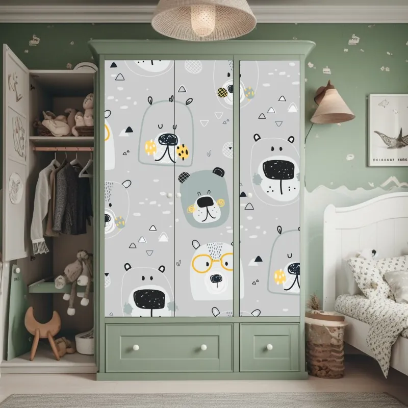 Naklejka na szafę głęboka niebieska tekstura marmuru – Wallissimo®