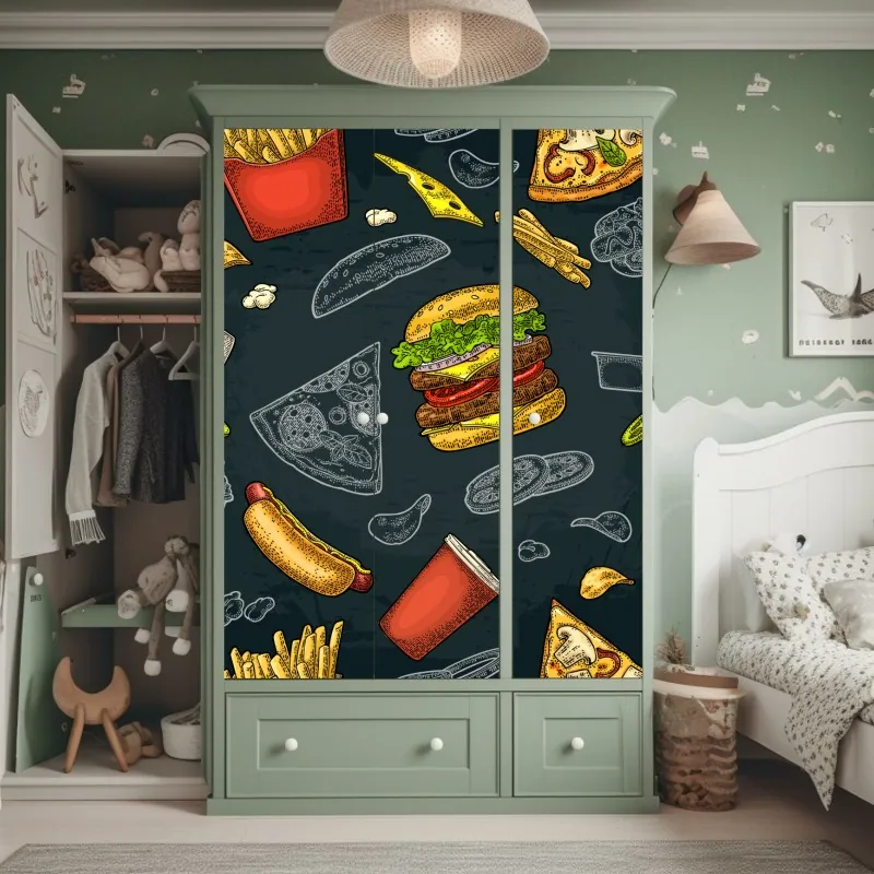 Naklejka na szafę monochromatyczna lilia zbliżenie – Wallissimo®