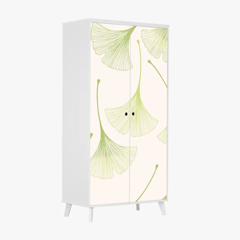 Naklejka na szafę różowy akwarelowy motyw botaniczny – Wallissimo®