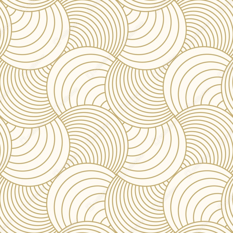 Naklejka na szafę złoty art deco wzór okręgów – Wallissimo® Naklejka na szafę złoty art deco wzór okręgów – Wallissimo®