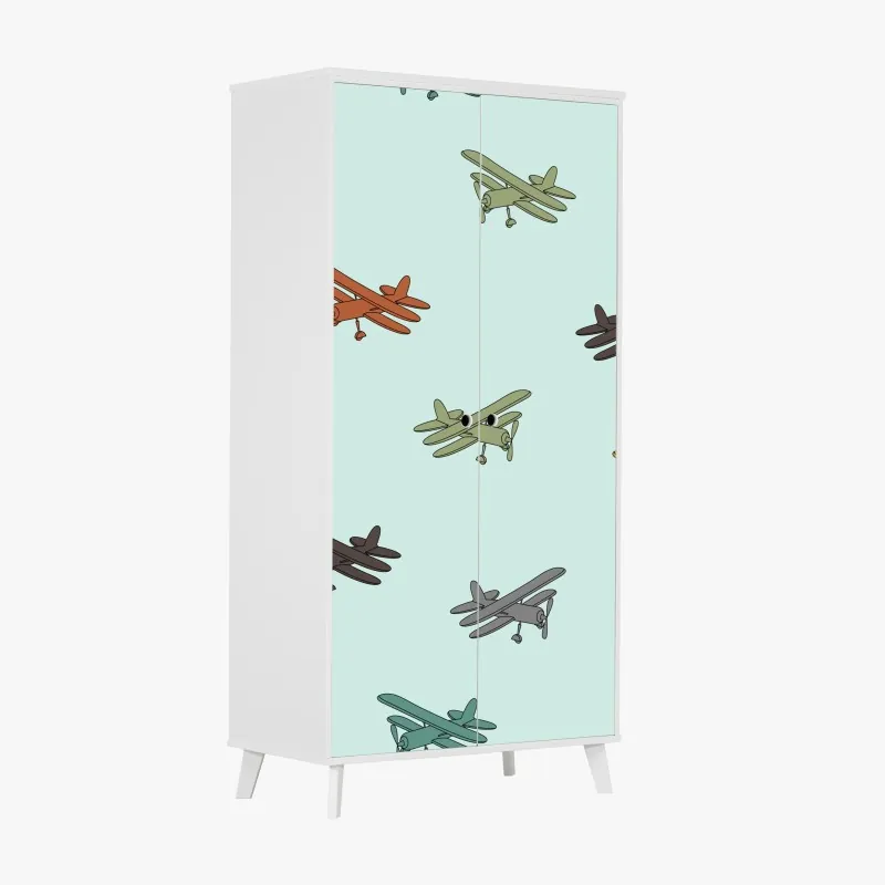 Naklejka na szafę jasny bukiet słoneczników na żółtym tle – Wallissimo®