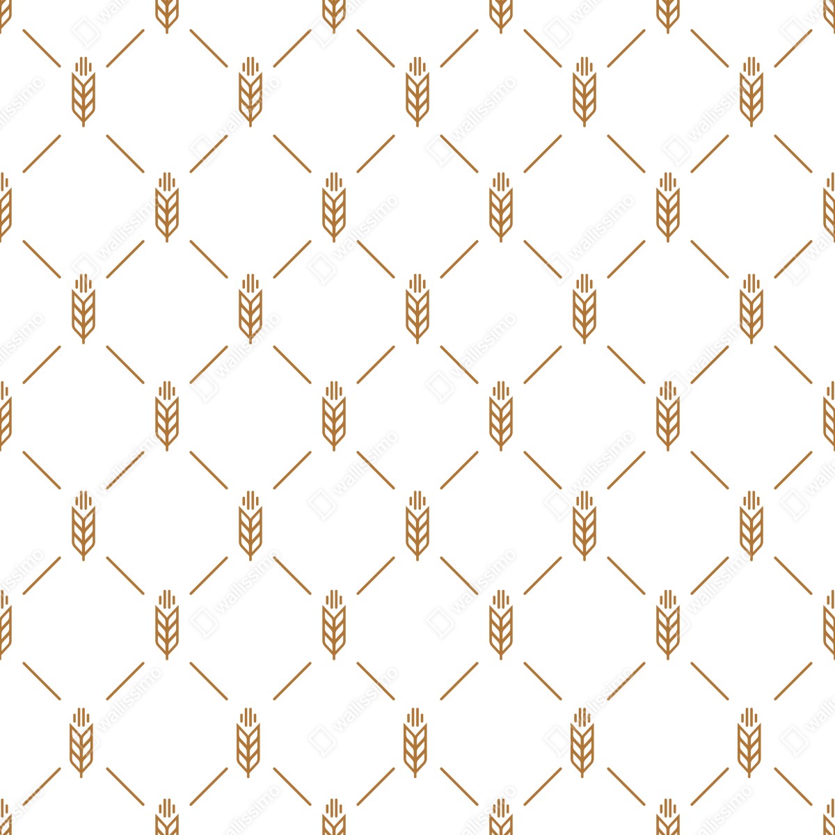 Naklejka na szafę złoty geometryczny wzór pszenicy – Wallissimo® Naklejka na szafę złoty geometryczny wzór pszenicy – Wallissimo®