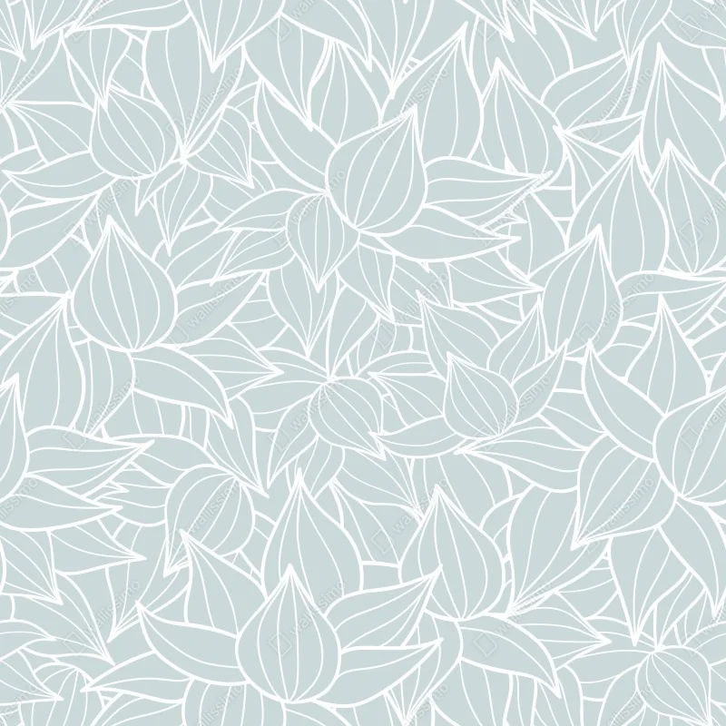 Naklejka na szafę delikatny turkusowy wzór liści – Wallissimo® Naklejka na szafę delikatny turkusowy wzór liści – Wallissimo®