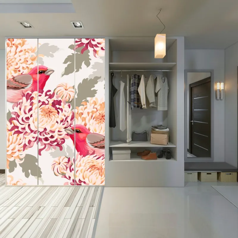 Naklejka na szafę żywa fioletowa kompozycja abstrakcyjna – Wallissimo®