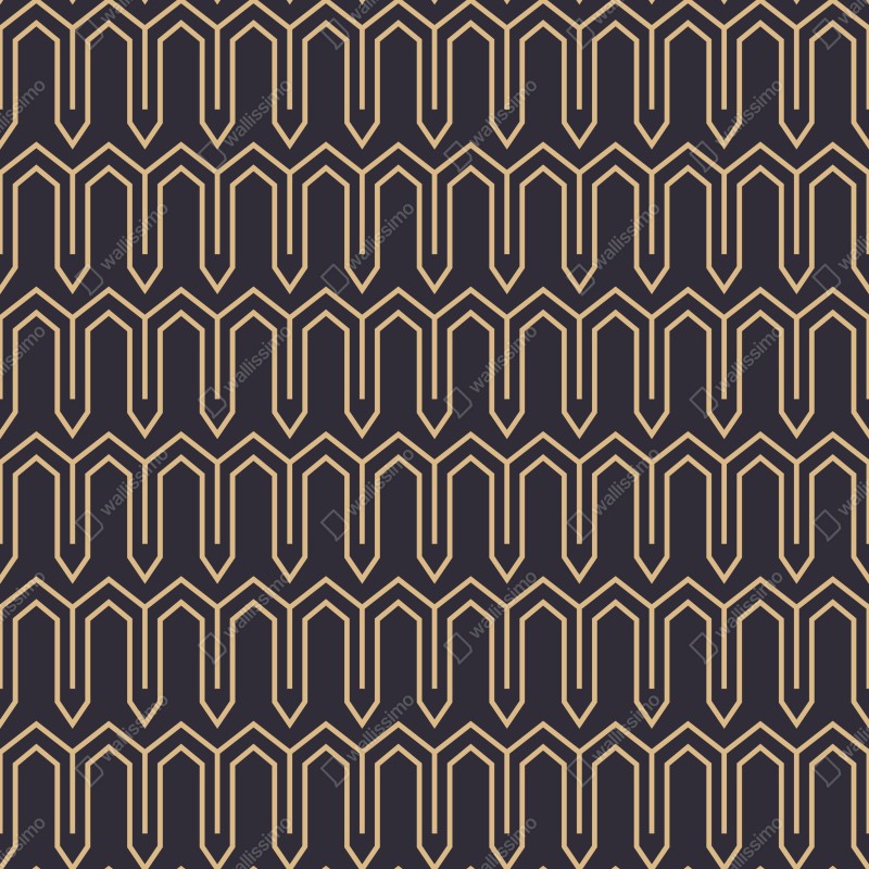 Naklejka na szafę art deco geometryczny wzór w złocie na czarnym tle – Wallissimo® Naklejka na szafę art deco geometryczny wzór w złocie na czarnym tle – Wallissimo®