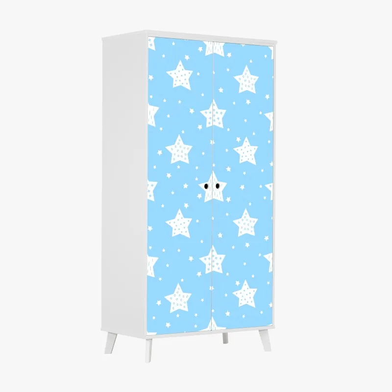 Naklejka na szafę czarno-biały wzór ze spiralami – Wallissimo®