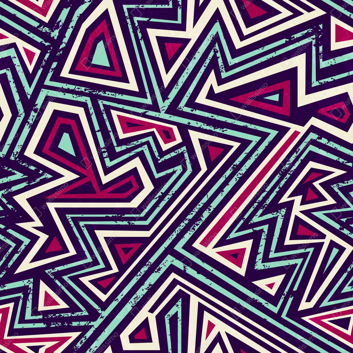 Naklejka na szafę odważny geometryczny wzór z trójkątami – Wallissimo® Naklejka na szafę odważny geometryczny wzór z trójkątami – Wallissimo®