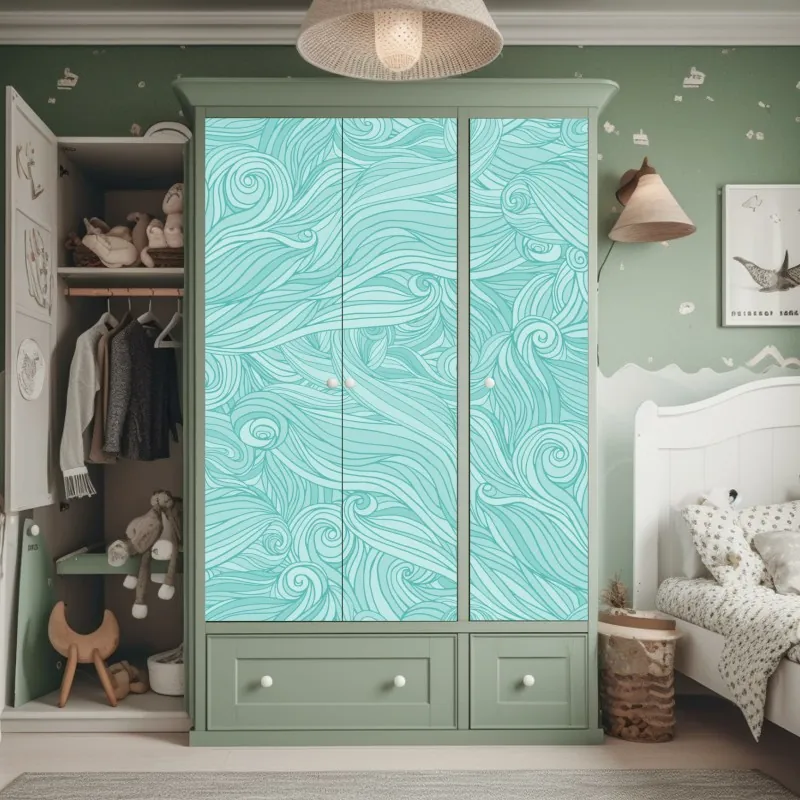 Naklejka na szafę ciemna tekstura łupka – Wallissimo®