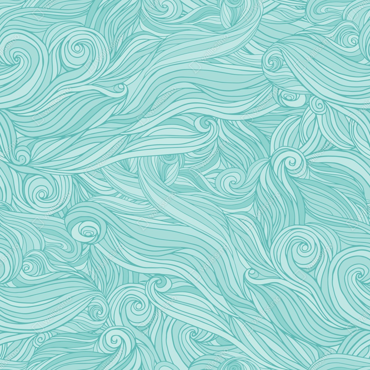 Naklejka na szafę turkusowy wzór falowy do dekoracji ścian – Wallissimo® Naklejka na szafę turkusowy wzór falowy do dekoracji ścian – Wallissimo®