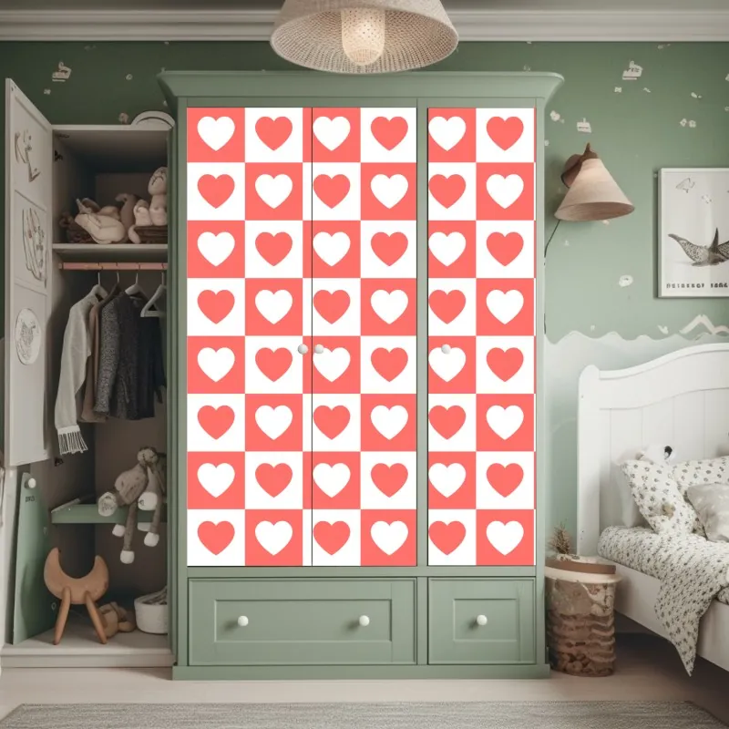 Naklejka na szafę nowoczesna niebieska panorama miejska – Wallissimo®