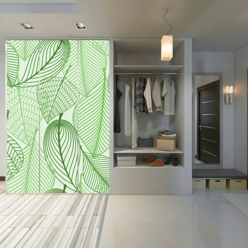 Naklejka na szafę jasny bukiet słoneczników na żółtym tle – Wallissimo®