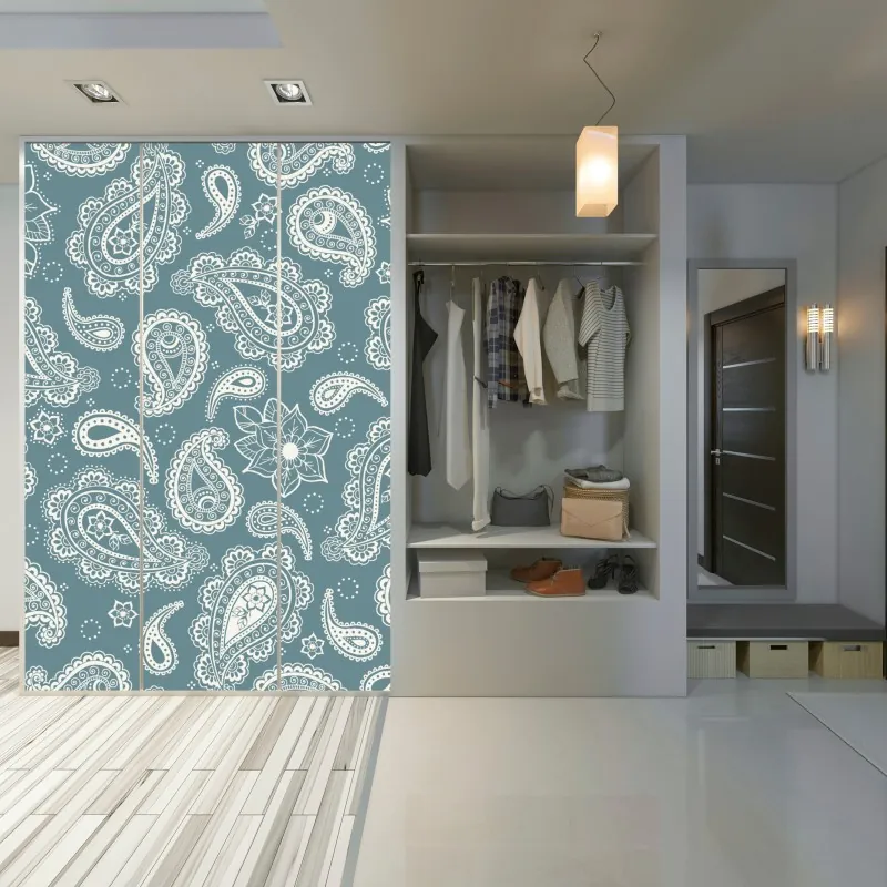 Naklejka na szafę delikatna beżowa ilustracja kwiatowa – Wallissimo®