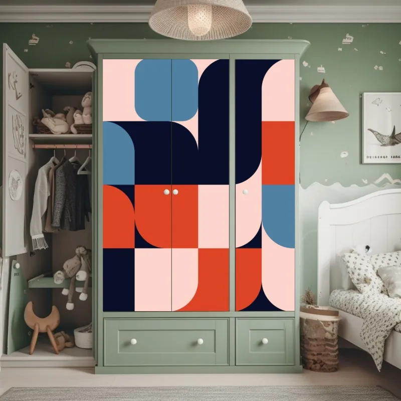 Naklejka na szafę mgła nad alpejskim jeziorem – Wallissimo®