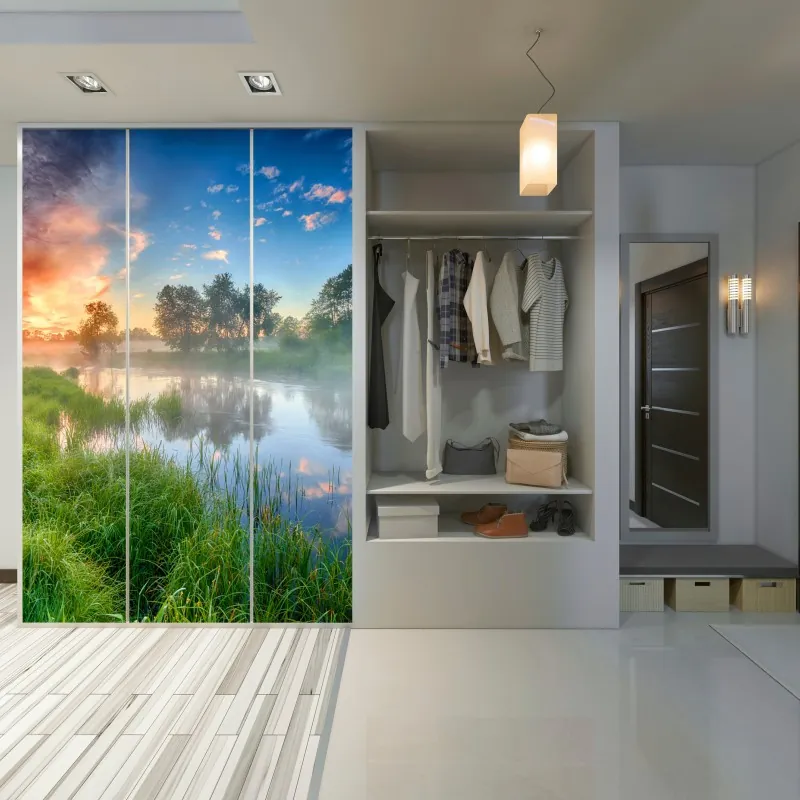 Naklejka na szafę ręcznie rysowany wzór róż – Wallissimo®