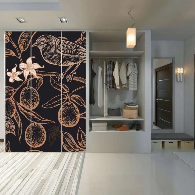 Naklejka na szafę pastelowy wzór muszelkowy – Wallissimo®