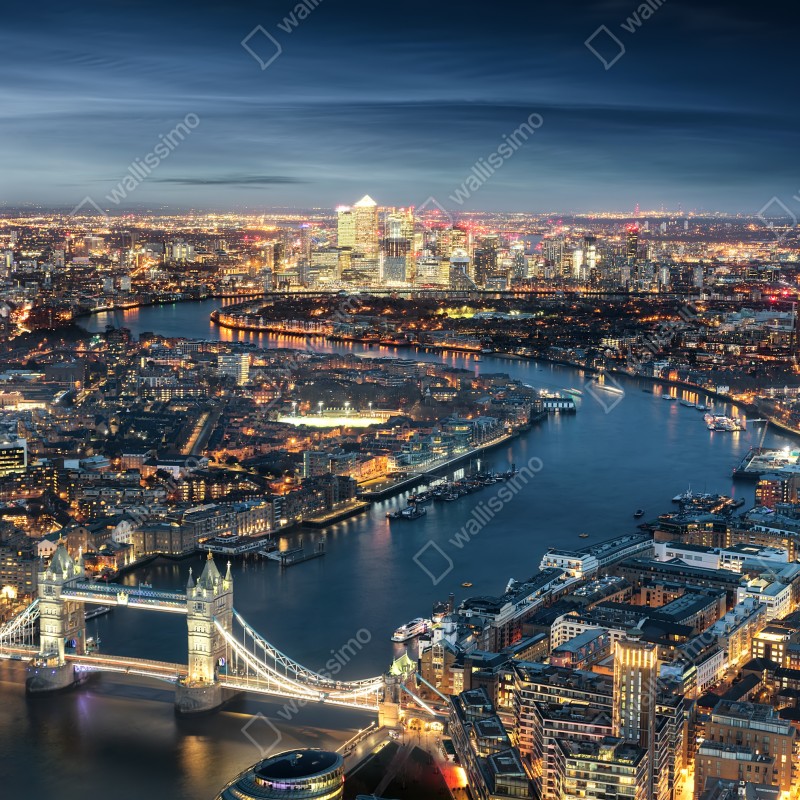 Naklejka na szafę nocna panorama Londynu – Wallissimo® Naklejka na szafę nocna panorama Londynu – Wallissimo®