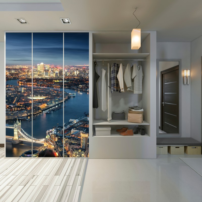 Naklejka na szafę nocna panorama Londynu – Wallissimo® Naklejka na szafę nocna panorama Londynu – Wallissimo®