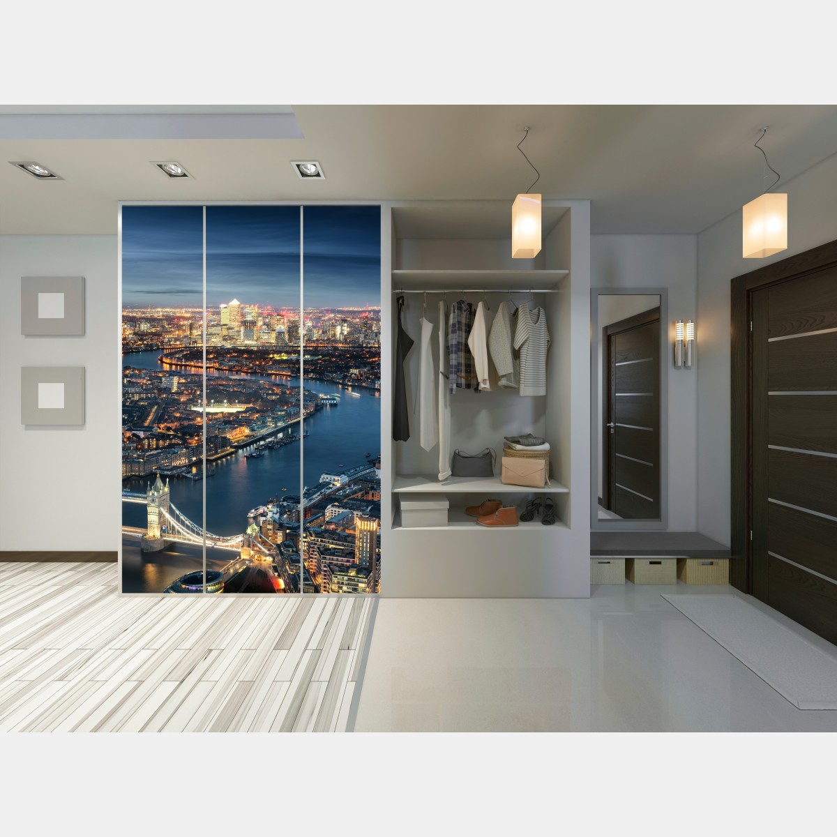 Naklejka na szafę nocna panorama Londynu – Wallissimo® Naklejka na szafę nocna panorama Londynu – Wallissimo®