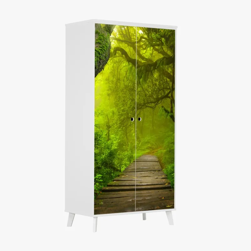 Naklejka na szafę złote pole pod szerokim błękitnym niebem – Wallissimo®