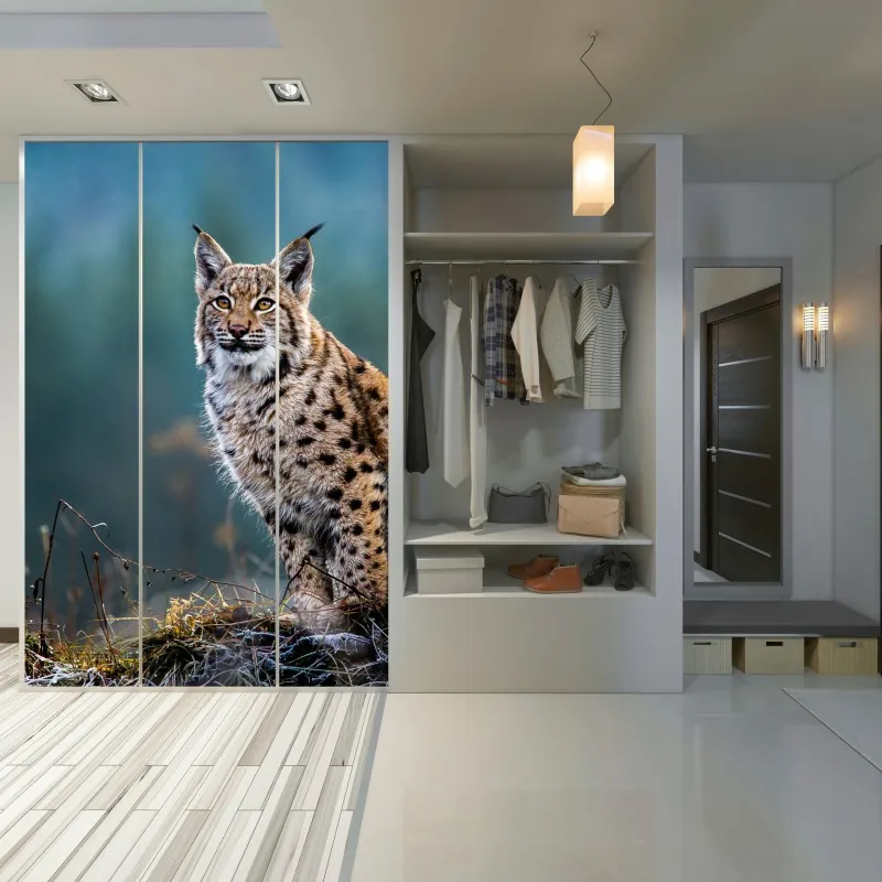 Naklejka na szafę delikatny dmuchawiec na ciemnym tle – Wallissimo®