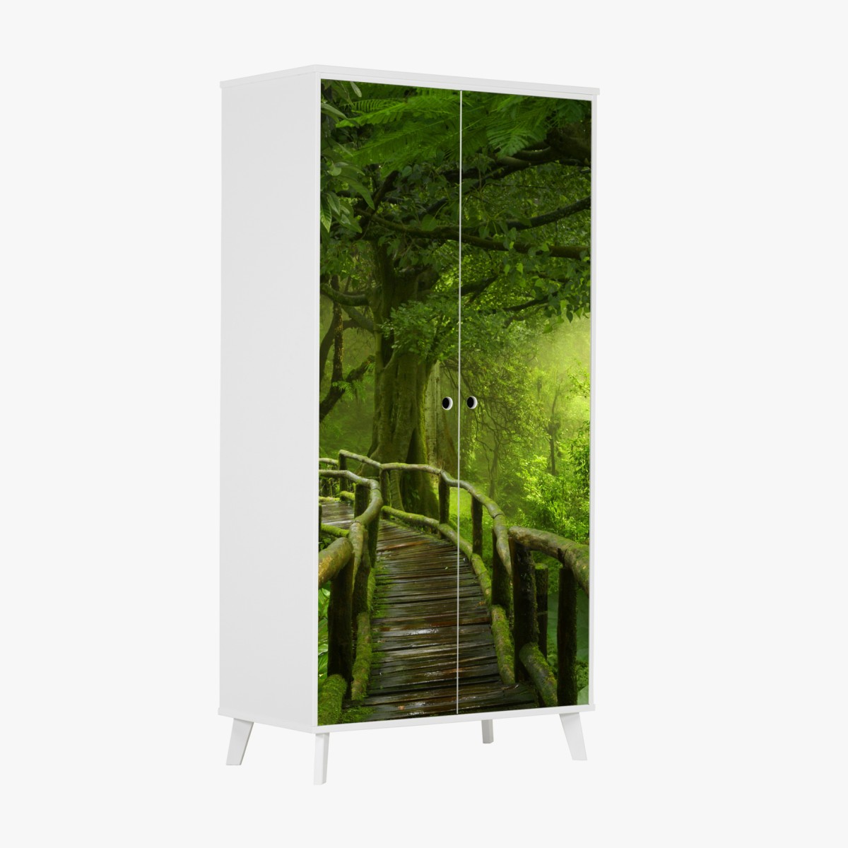 Wardrobe sticker misty tropical jungle boardwalk