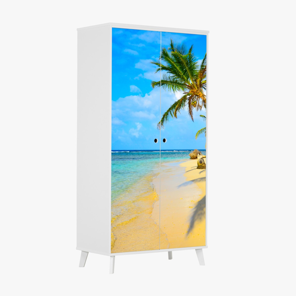 Wardrobe sticker tropical turquoise beach paradise